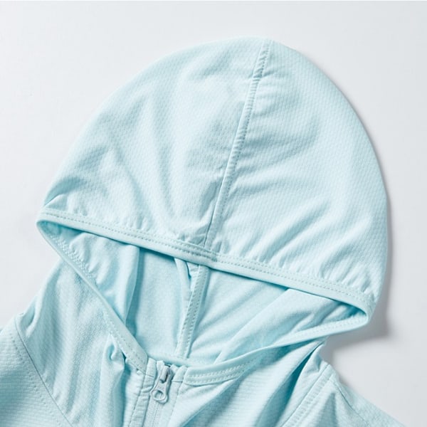 Zipper Upf50+ Sommer Solbeskyttelsesklær Herre Ice Silk Strikket Langermet Par Beskyttelse Hud Solbeskyttelsesklær Dame(L)