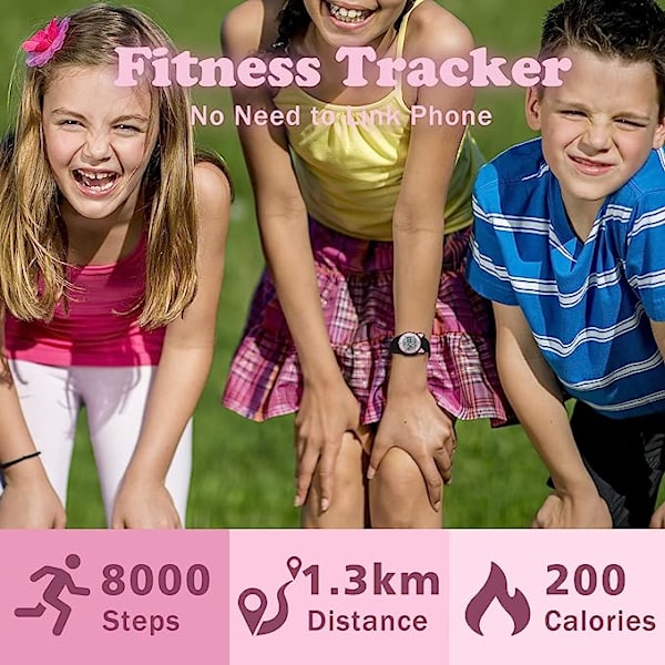 Barnklockor Digital watch för flickor Pojkar, fitness med väckarklocka, stoppur, vattentäta klockor utan app för tonåringar, elever i åldrarna 5-12