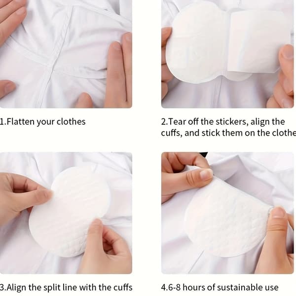 20 stk Underarms svetteabsorberende puter, anti-svetteabsorberende puter i kjole