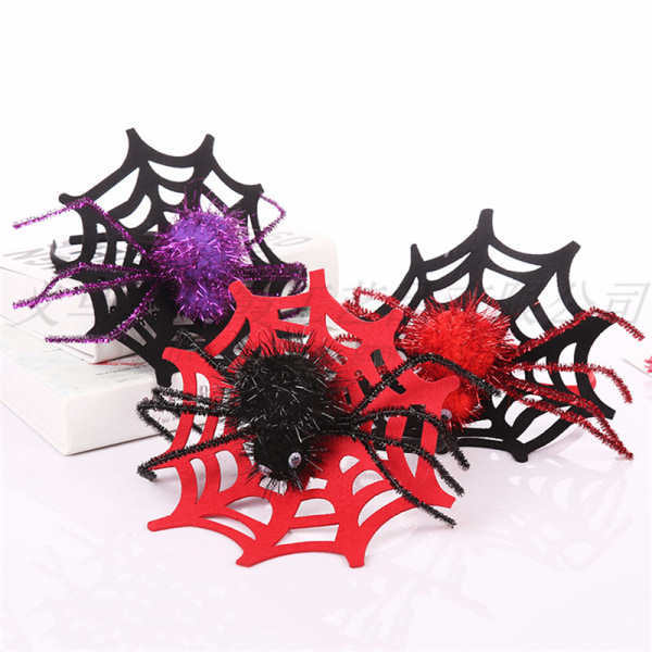 3 Halloween Spider Web Håraccessoarer Maskerad Party Show Pr