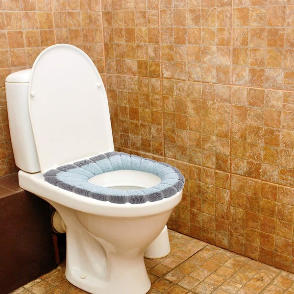 4 st Mjukt badrum Tjockare cover Pad-värmare Sträckbara fibrer Enkel installation Vadderade locköverdrag, bekväma och tvättbara toaletter