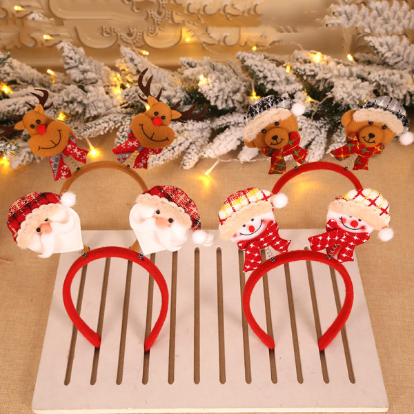 4st juldekorationer Vintage gallerduk jultomten vårbågar dekorationer för festlig atmosfär