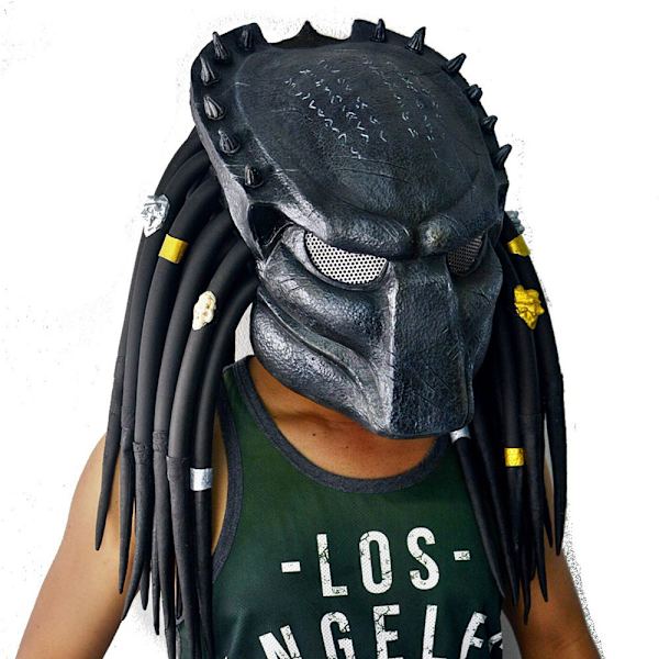Predator Helmet Replica Mask Latex Mask Halloween Cosplay Kostym Prop Latex