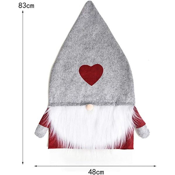 2st Julstolsöverdrag Julbordsstol Underlägg Svensk Tomte Gnome Style Julstol Cover Xmas Hem Köksdekorationer
