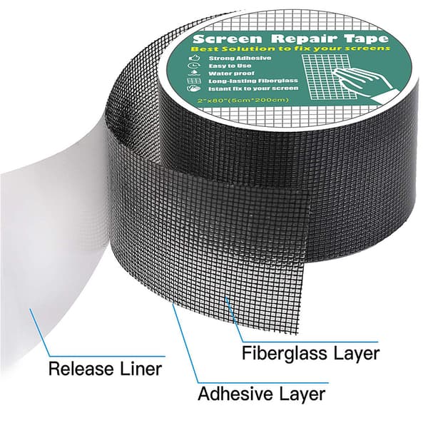 Høyfast selvklebende glassfiberduk nettingtape stoffrull (grå)