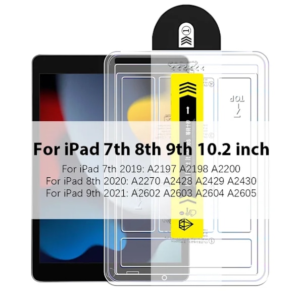 Skärmskydd härdat glas för Ipad Pro 13 11 M4 12.9 A16 10 9 10th 9th Generation Air 5 4 3 M3 M2 Mini A17 7 6 Tillbehör iPad 7/8/9 [10,2"]