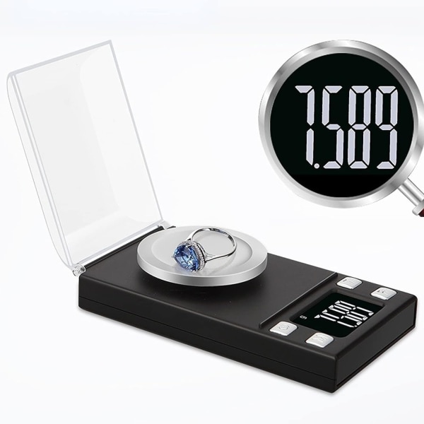 0,001 g mini hög precision smycken vikt bärbar elektronisk digital gramvåg, liten och utsökt våg för att mäta medicin smyckesdelar (100 g/