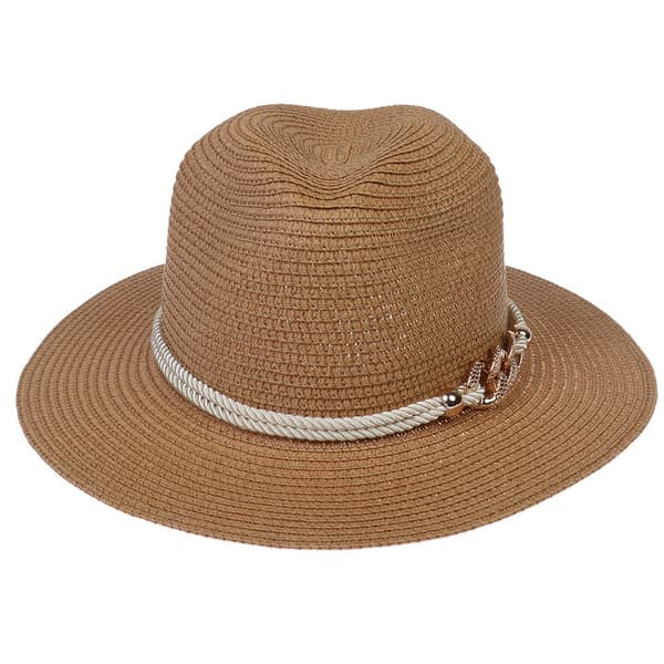 Solhatt Dam Bredbrättad Halm Rulla Upp Hästsvans Sommar Strandhatt UV UPF Vikbar Resehatt (1-pack, Khaki)