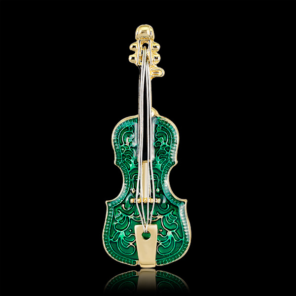 Violinbroscher, klädtillbehör, modebroscher, simuleringsbroscher med diamantinläggningar