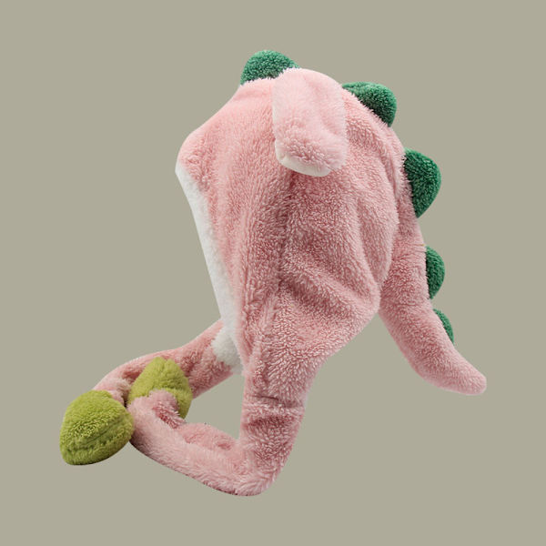 Bjørners ører kan bevege hattene sine. Søt og sjarmerende høst- og vinterlue for kvinner. Varm ullhette med innebygd skjerf (rosa)