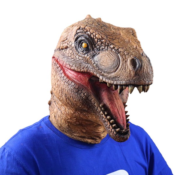Halloween Kostym Mask Party Latex Animal T-rex Dinosaur Mask Vuxenstorlek