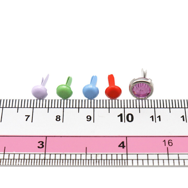 6-12mm blandad metall två spikar Färg två pinnar naglar Fårhorn svamp naglar Barnmanual DIY material