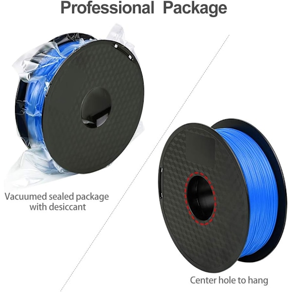 3D-skrivare Filament PLA 1,75 mm 1KG Spool, Filament 3D-utskriftsmaterial- Blå
