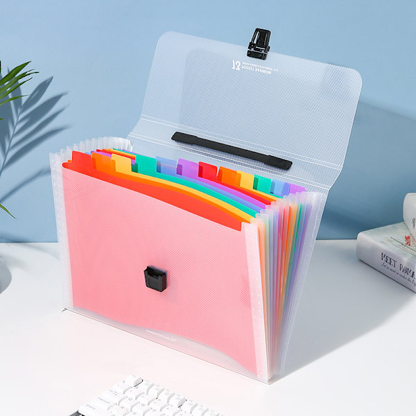 Dragspel Mapp Portable Document Organizer Keeper Pappersarkiveringsmapp