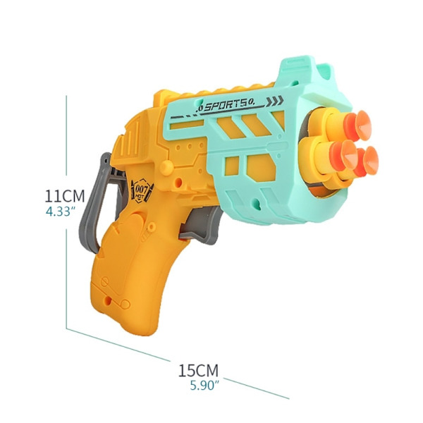 2 set manuell skjutleksak Foam Blaster Battle Toy Guns med 5 sugkoppskulor EVA-Foam Lek utomhus inomhusleksak för pojkar 5+