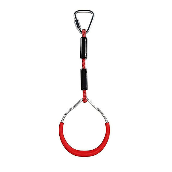 Färgglada Swing Gymnastikringar Utomhus Bakgårdar Lekset Lekplatsutrustning Ring röd