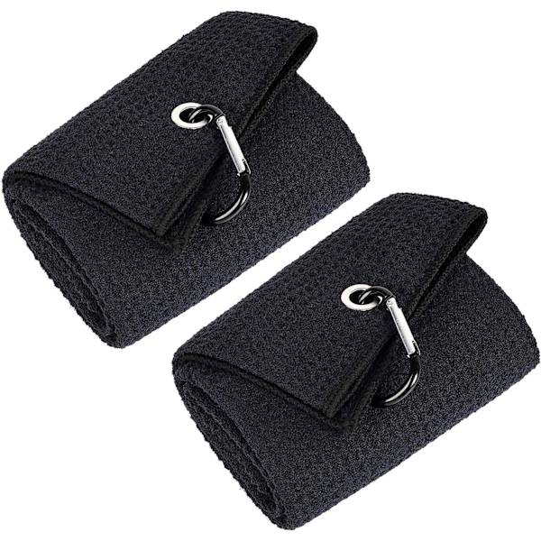 2-pack golfhandduk i premiummikrofiberduk med våffeldesign