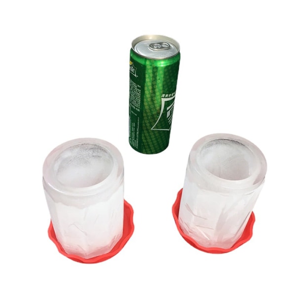 2st röd silikonkopp Summer Ice Cube Lock Bar Party Supplies