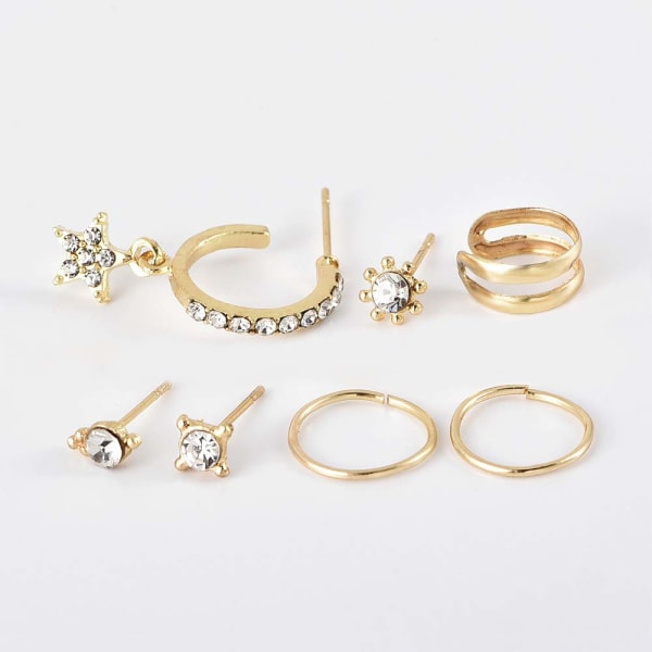 Rhinestone Stud örhängen Set med flera piercingar Söta och snygga Rhinestone Stud örhängen för kvinnor tjejer