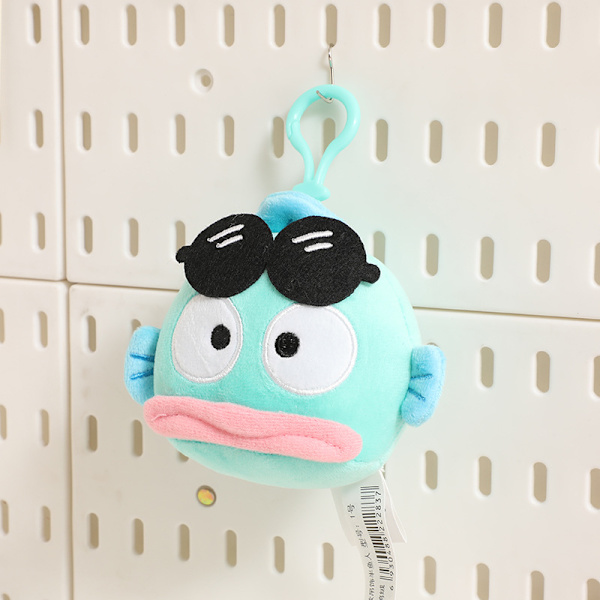 Havfrue Hanton 10CM Plysdyr - Plyslegetøj Dyr - Kawaii Blød Pude Julegave Gave Børn Vedhæng med halvt fiskehoved Gave solbriller