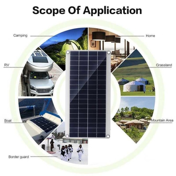 300W Solar Kit flexibel solpanel Monokristallin Pv-modul，solar panel + controller white