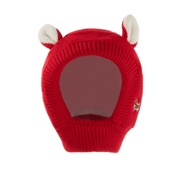 Barns pullover stickad mössa baby enfärgad förtjockad stickad scarf mössa (röd)