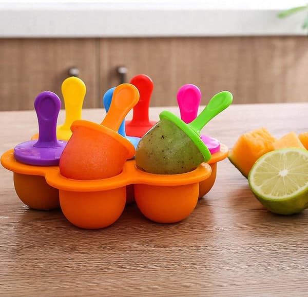 Isform, Ispind Is Silikoneform, Genanvendelig DIY-form, Orange