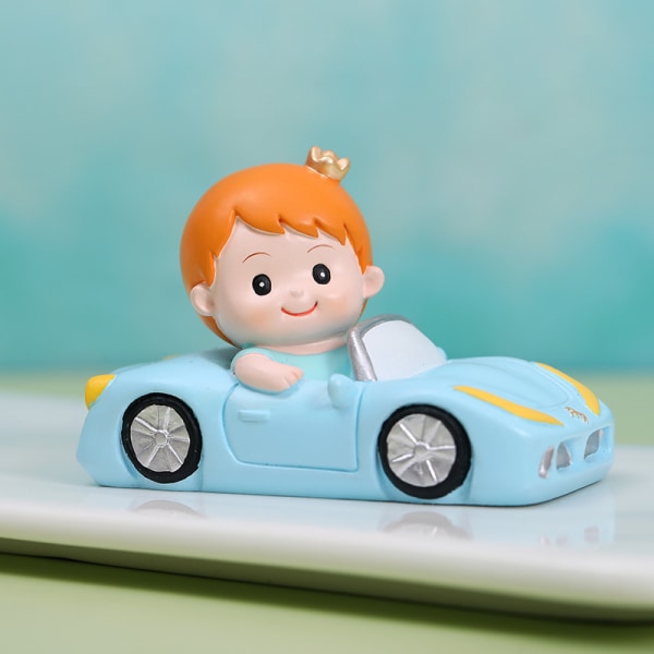 Bil Baby Baby Bakningsprydnader Fullmånefest Dessertbordsdekorationer Lättviktsdekorationer Små ornament 5,5*8cm