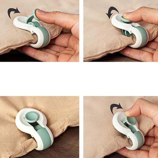 Halkfri täckeklämma, fästklämma för plastfilt Halkfri täckehållare för cover (Färg: grön)