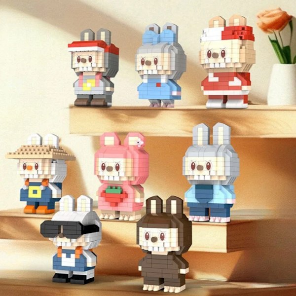 Labubu Byggeklodser Mini Model Labubu Partikel og Mikro Partikel Blind Box Legetøj Børns Håndlavede Diy Puslespil Fødselsdagsgave 6928