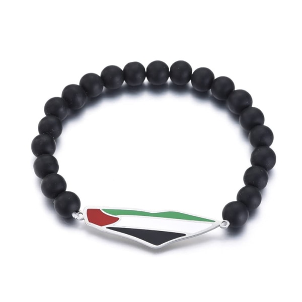 Palestina armband, Palestina, flagga, elastiskt armband Argent