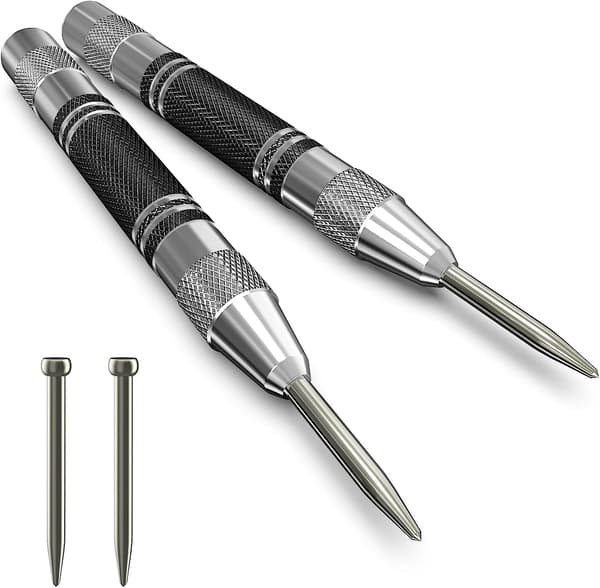 2-pack automatisk centrumstans, 5 tum kraftig stålfjäder ce