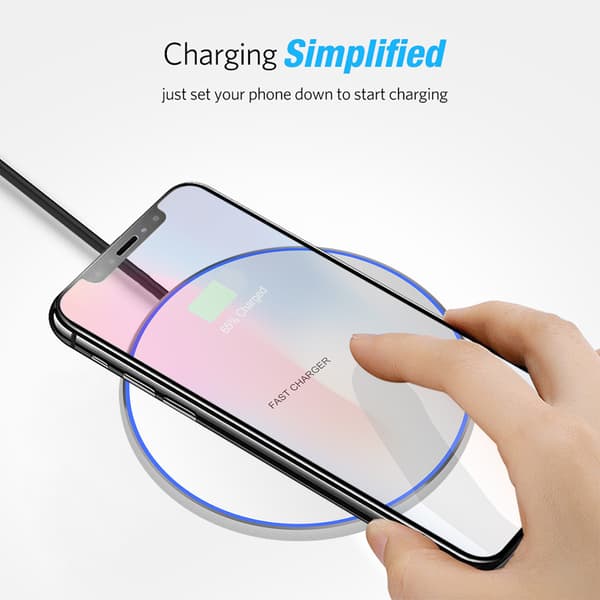 Trådløs Lader Kompatibel med MagSafe til iPhone Samsung.. Sølv