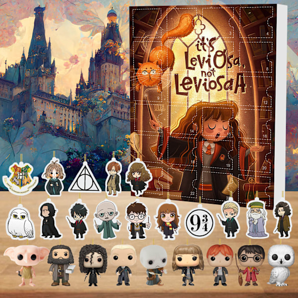 Ny på lager 2024 Julekalender Harry Potter Dukke Anime Figur Harry James Potter Hermione Jean Granger Legetøj Gave A
