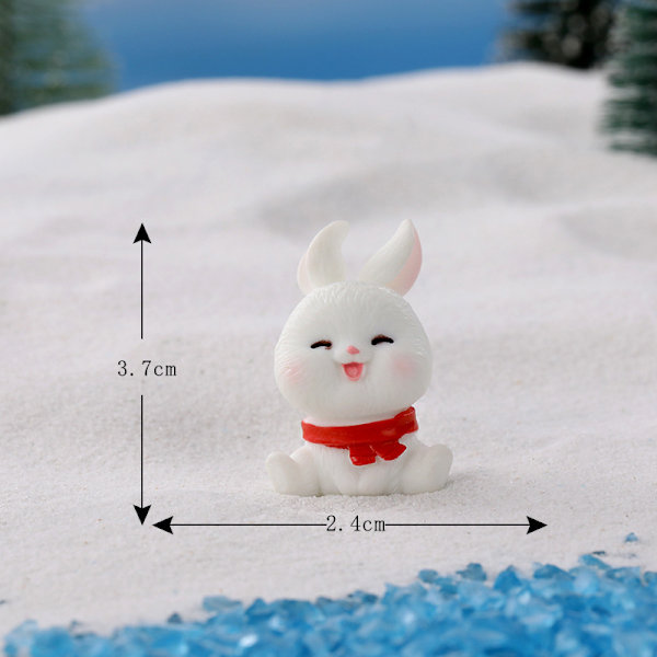 28 stycken nya juldekorationer julsläde kanin mikro landskap snö rekvisita Harts juldekorationer varierar i storlek