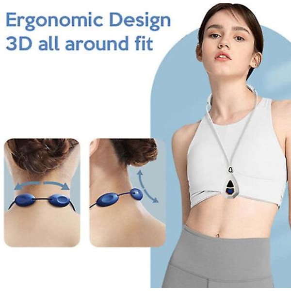 Neck Acupoints Lymphvity Massager Device - Portable Ems Lymphatic white