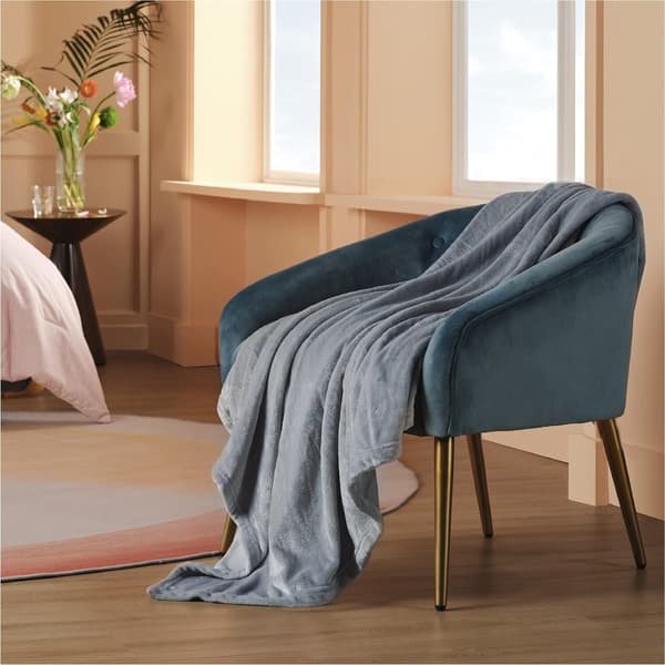 Fleece Tæppe til Sofa Grå - Bløde og Fluffy Letvægts Plys Tæpper og Plaider til Sofa, 99 x 150 cm