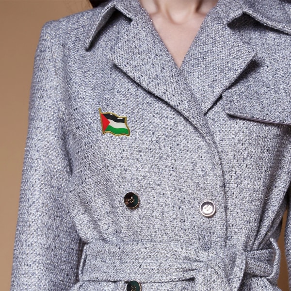 2-10 stk Palestina FLAGGA MERKE Rustfritt stål Palestinaflagg Pin Lapel Badge Ryggsekk Ikon علم دولة فلسطين 8Pcs