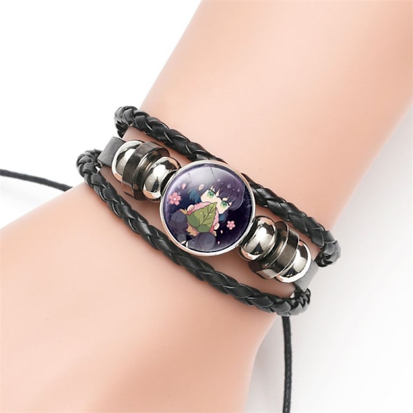 Demon Slayer Armband, Nezuko Kamado Armband, Animationsperiferi Vävt Armband Anime Armband Smyckesarmband Den bästa presenten för animeälskare