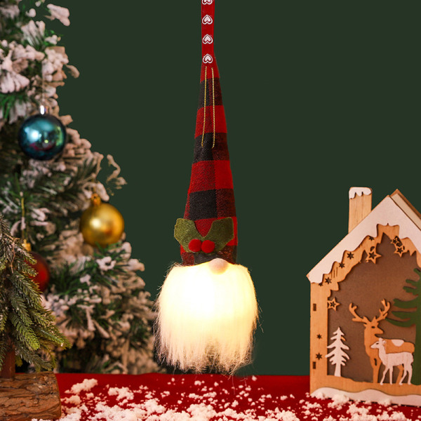 Juldekorativa trädörrskyltupphängningar festlig dörrhängande krans (Elk)