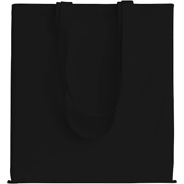 Gjenbrukbar Bomullsveske i Canvas - Vaskbar Tote Bag i Bomullsstoff - Klesvask, Dagligvarer, Strand, Grønnsaker. (Svart, Pakke med 10 enheter)