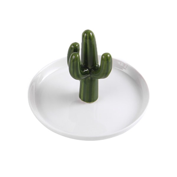 Kaktus Ringhållare Grönt Smyckesfat för Ringar Örhängen Armband Halsband Organizer, Kaktuspresent för kvinnor Födelsedag/ Bröllop/ Examen/ Jul/