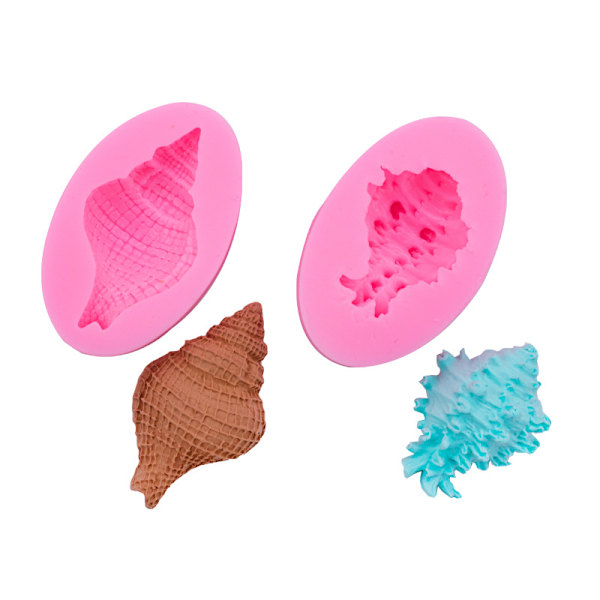 Merieläinaiheinen fondant-leivontamuotti, Ocean Series, helmi, kotilo, simpukka, silikonimuotti (5 kpl)