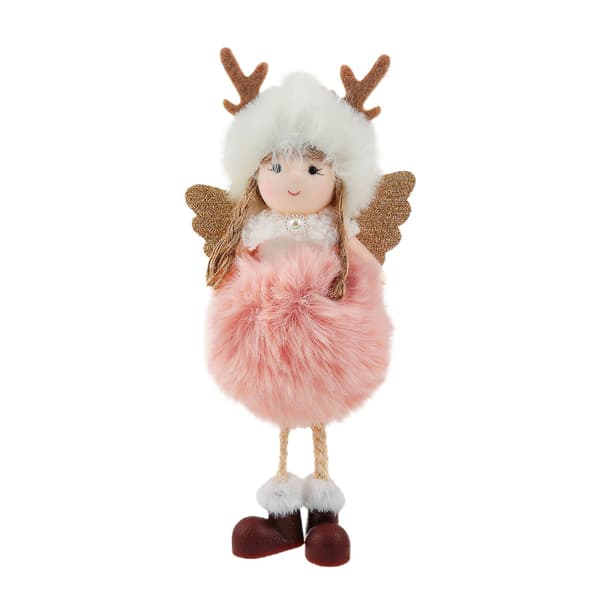 Älgängel Liten Berlock Plysch Juldocka Söt Docka (Rosa Älg)
