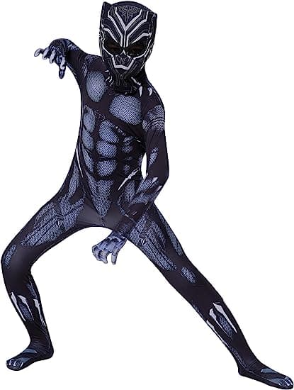 Black Panther tights hjälte cosplay barnkläder vuxen kostym