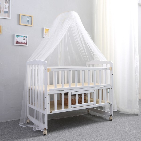 säng myggnät, Princess Baby myggnät för flickor Pojkar sovrum - Andas och bekvämt insektsmedel, vit (160*420cm)