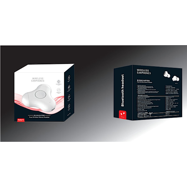 Langattomat Bluetooth-kuulokkeet - valkoinen Bluetooth-kuulokesarja