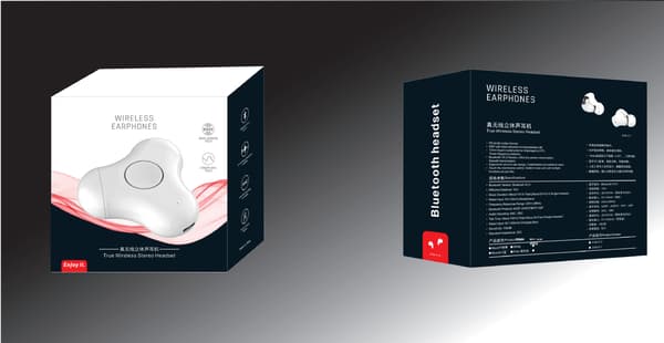 Trådlösa Bluetooth In-Ear hörlurar - vit-Bluetooth hörlurar Kit