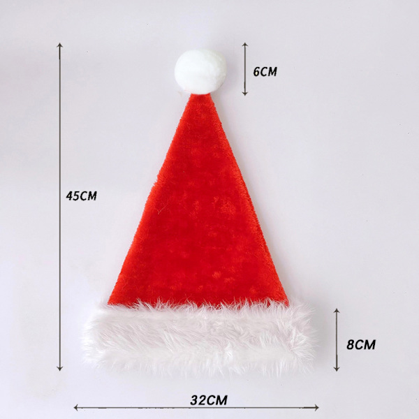 Julehat, Julemandshat, Julehat Kompatibel Med Voksne, Unisex Fløjlskompatibel