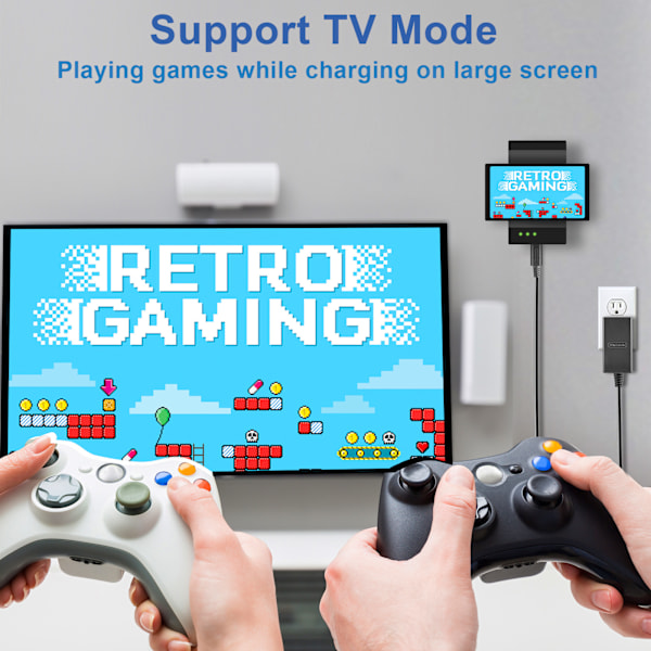 Nintendo Game Console Adapter Laddare SWITCH Fire Bull ns Handle Base Power Charger (1 Pack)